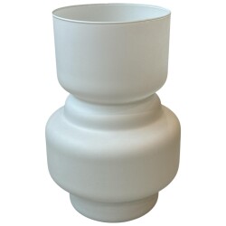 Vase -Slide- Glas 25x17cm weiss