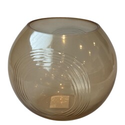 Vase -Janine- Glas 13x15cm beige