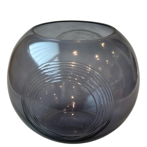 Vase -Janine- Glas 16x20cm grau