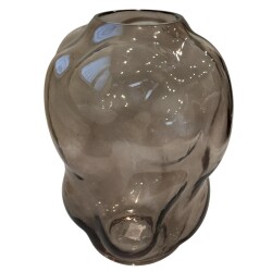 Vase -Maride- Glas 25x18cm grau