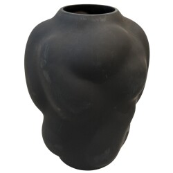 Vase -Maride- Glas 25x18cm schwarz
