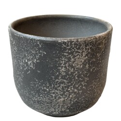 Blumentopf -Natan- Keramik 13x15cm schwarz