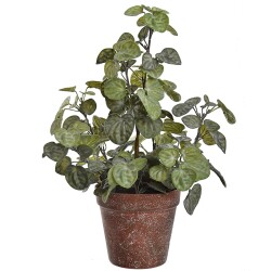 Kunstpflanze -Leaves Bush- 38cm grün