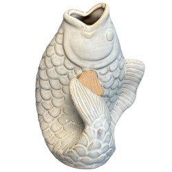 Vase -Fish- Keramik 18x13cm weiss