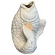 Vase -Fish- Keramik 18x13cm weiss