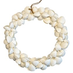Kranz Muscheln 15cm weiss