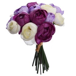 Kunstblume -Ranunkel Bund- 27cm lila