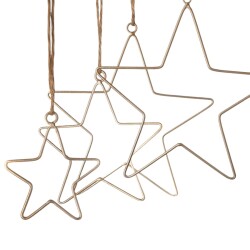 Sterne 4er-Set Metall 30cm gold