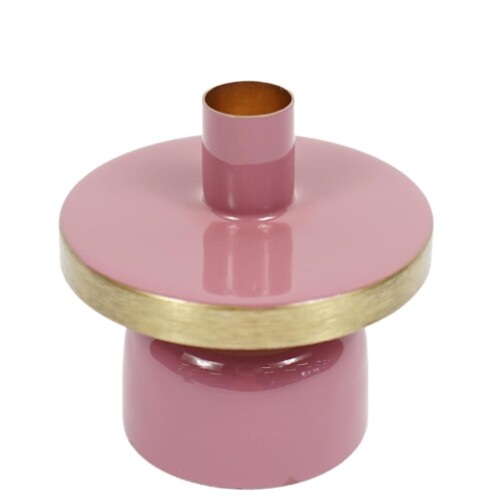 Kerzenleuchter Madras Metall 10cm rosa