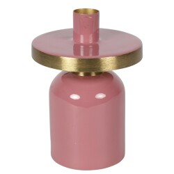 Kerzenleuchter Madras Metall 14cm rosa