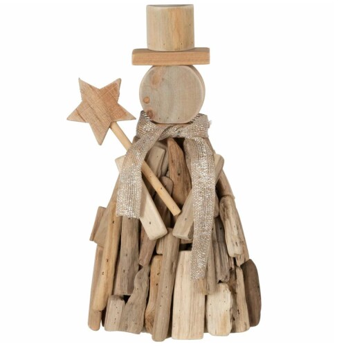 Schneemann Treibholz 30cm natur