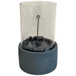 Tischfeuer Cement 27x17cm anthrazit