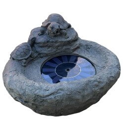 Brunnen Turtle Polyresin 25x37cm grau