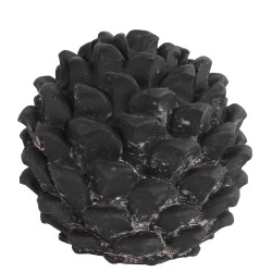 Tannenzapfen Deko Polyresin 13x14cm schwarz
