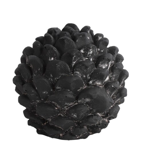Tannenzapfen Deko Polyresin 10x11cm schwarz
