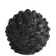 Tannenzapfen Deko Polyresin 10x11cm schwarz