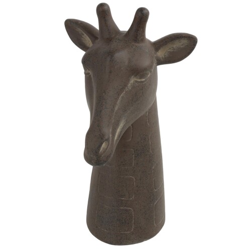 Skulptur Mokambo Keramik 28cm braun