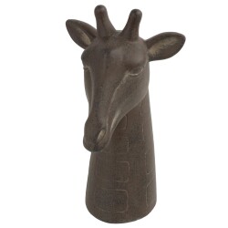 Skulptur Mokambo Keramik 23cm braun