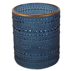 Teelichthalter -Nelle- Glas 10x9cm blau