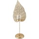 Teelichthalter Blatt Metall 50cm gold