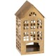 Teelichthalter Haus Metall 32x17cm gold