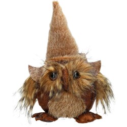 Eule Dekofigur Polyester 21cm braun
