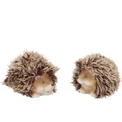 Igel Dekofigur 2ass Keramik 7x10cm braun