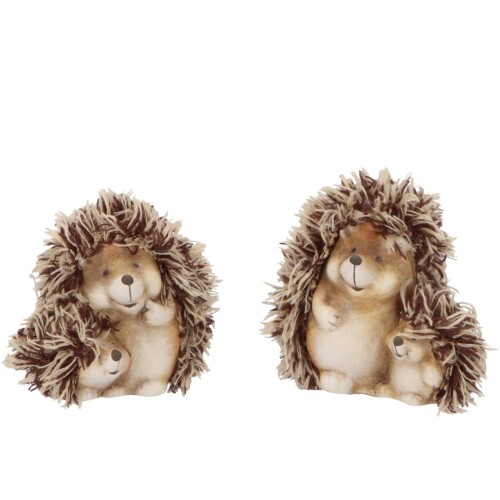 Igel Dekofigur 2ass Keramik 8x5cm braun