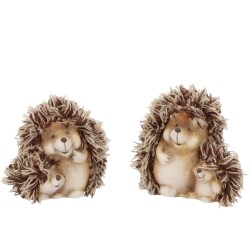 Igel Dekofigur 2ass Keramik 8x5cm braun