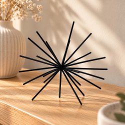 Stern Ornament Metall 15cm schwarz