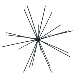Stern Ornament Metall 25cm schwarz