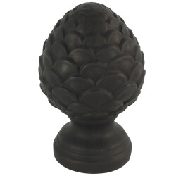 Tannenzapfen Deko Keramik 18x12cm schwarz