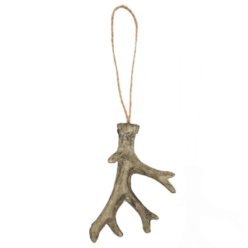 Geweih Dekohänger Polyresin 9cm braun