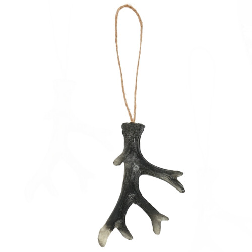 Geweih Dekohänger Polyresin 9cm schwarz