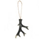 Geweih Dekohänger Polyresin 9cm schwarz