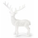 Rentier Polyresin 15cm weiss