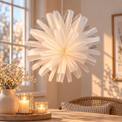 Flower Foldy Dekohänger Papier 50cm weiss