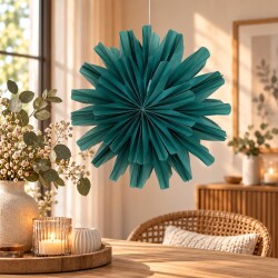 Flower Foldy Dekohänger Papier 50cm türkis