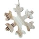 Schneeflocke Hängend Holz 20cm natur
