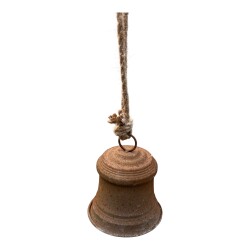 Glocke Metall 15x13cm rost