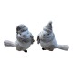 Vogel Xmas 2ass Keramik 10cm weiss