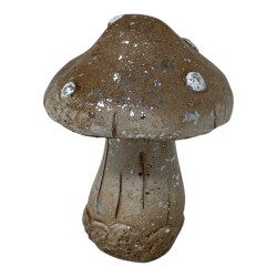 Pilz Deko Keramik 8x6cm braun