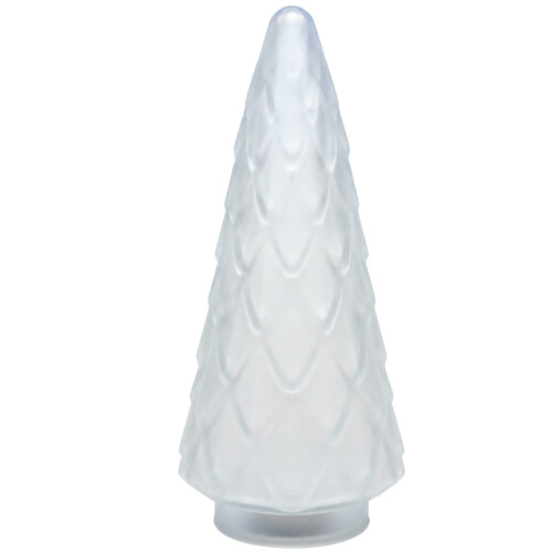 Weihnachtsbaum Glas 24x11cm weiss