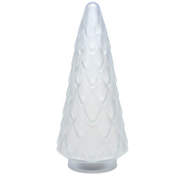 Weihnachtsbaum Glas 24x11cm weiss