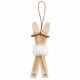 Ski Dekohänger Holz 10cm braun