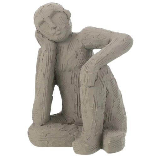 Figur Bertollo Zement 18cm grau