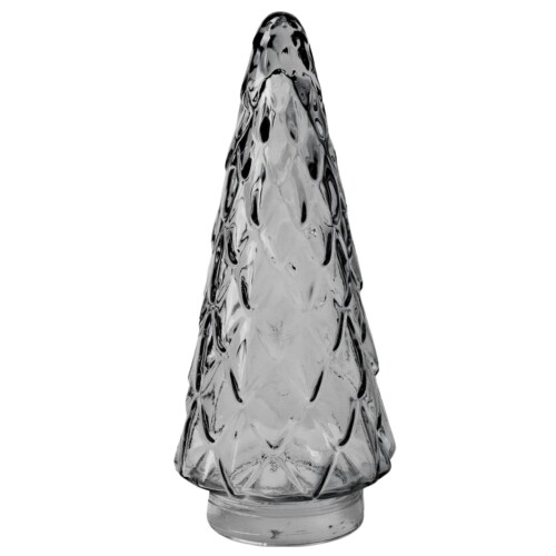 Weihnachtsbaum Glas 24x11cm grau