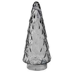 Weihnachtsbaum Glas 24x11cm grau