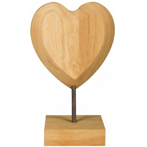 Herz Dreams Holz 18cm braun