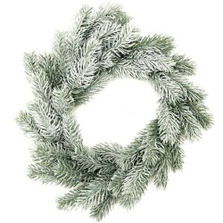 Kranz Tanne Frosty Kunststoff 35cm grün